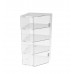 FixtureDisplays® Clear Acrylic Candy Bin Partitioned Dry Food Display Spices Container Retail Donut Cookie Bin Ships Knock Down 4 Tier Shelf Display 100826-NEW